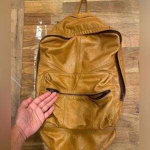 Leather back pack